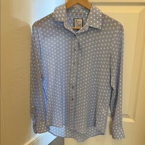 The Shirt by Rochelle Behrens - Blue & White Polka Dots